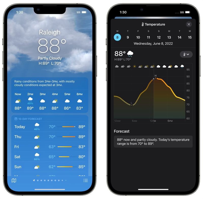 蘋果全新iOS 16天氣App體驗(yàn)，集成Dark Sky技術(shù)